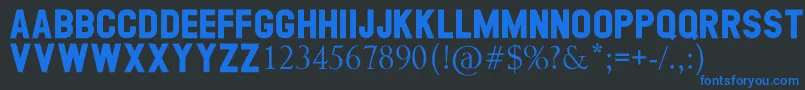 GEORGEA Font – Blue Fonts on Black Background