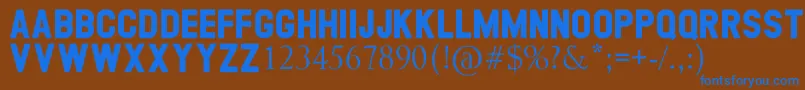 GEORGEA Font – Blue Fonts on Brown Background