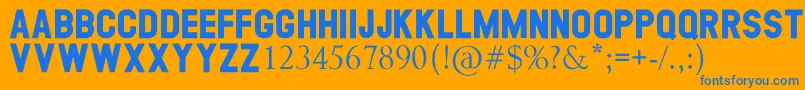 GEORGEA Font – Blue Fonts on Orange Background