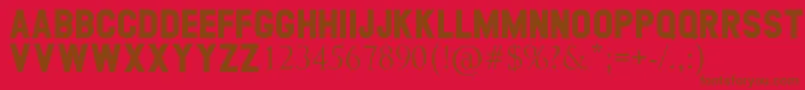 GEORGEA Font – Brown Fonts on Red Background