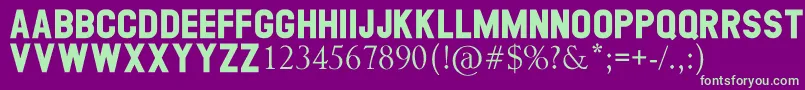 GEORGEA Font – Green Fonts on Purple Background