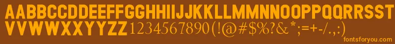 GEORGEA Font – Orange Fonts on Brown Background