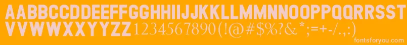 GEORGEA Font – Pink Fonts on Orange Background