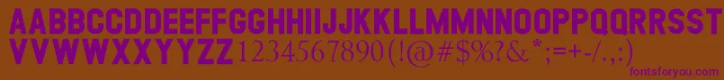 GEORGEA Font – Purple Fonts on Brown Background