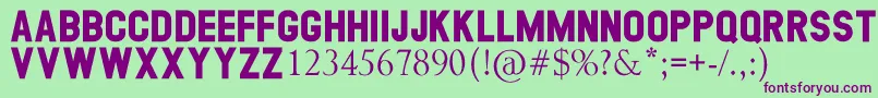 GEORGEA Font – Purple Fonts on Green Background