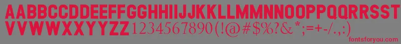 GEORGEA Font – Red Fonts on Gray Background