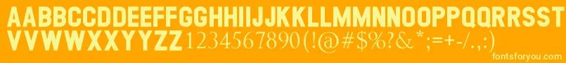 GEORGEA Font – Yellow Fonts on Orange Background