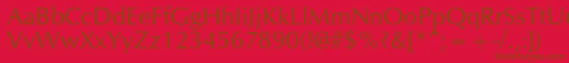 Opiumnewc-fontti – ruskeat fontit punaisella taustalla