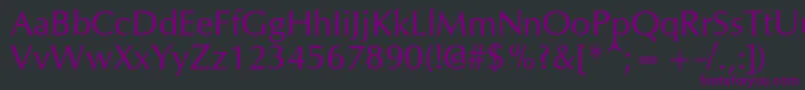 フォントOpiumnewc – 黒い背景に紫のフォント