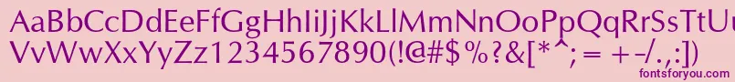 Opiumnewc-fontti – violetit fontit vaaleanpunaisella taustalla