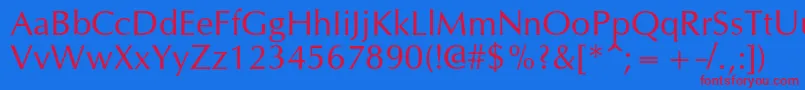 Opiumnewc-fontti – punaiset fontit sinisellä taustalla
