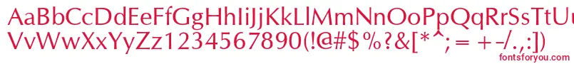 フォントOpiumnewc – 白い背景に赤い文字
