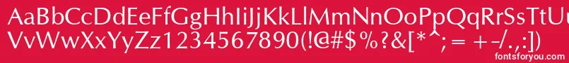 Opiumnewc-fontti – valkoiset fontit punaisella taustalla