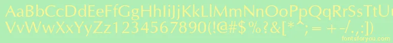 Opiumnewc Font – Yellow Fonts on Green Background