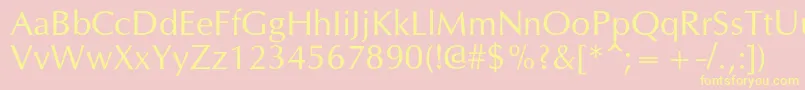 Opiumnewc Font – Yellow Fonts on Pink Background