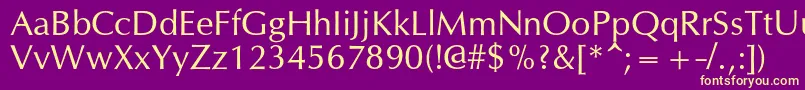 Opiumnewc-fontti – keltaiset fontit violetilla taustalla