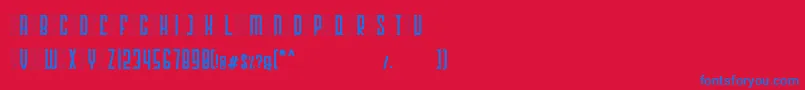 フォントGeorgent – 赤い背景に青い文字