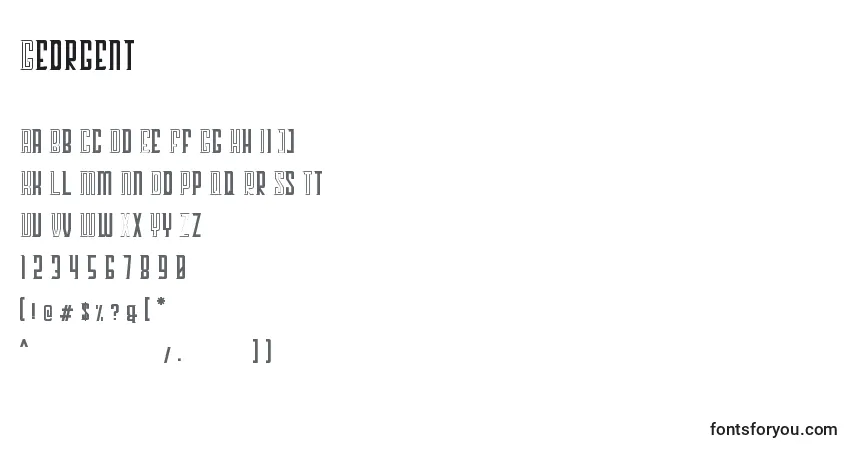 Шрифт Georgent (127841) – алфавит, цифры, специальные символы