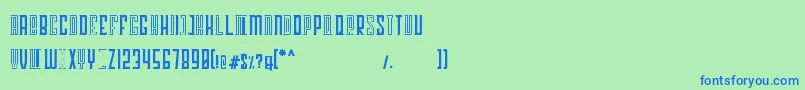 Georgent Font – Blue Fonts on Green Background