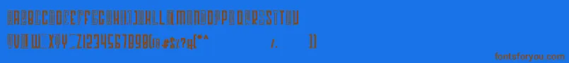 Georgent Font – Brown Fonts on Blue Background