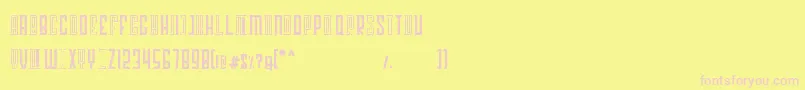 Georgent Font – Pink Fonts on Yellow Background