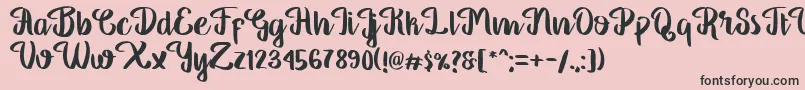 Georgia Script Font – Black Fonts on Pink Background