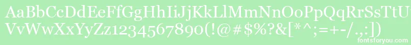 Georgia Font – White Fonts on Green Background