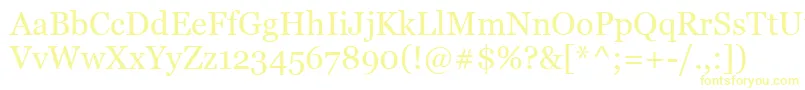 Georgia Font – Yellow Fonts on White Background