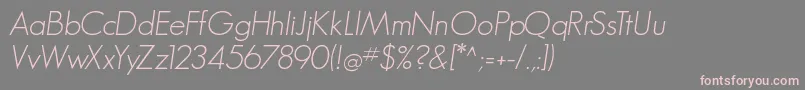 GeosansLight Oblique Font – Pink Fonts on Gray Background