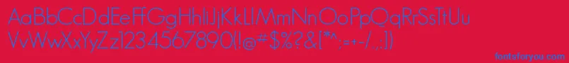 GeosansLight Font – Blue Fonts on Red Background