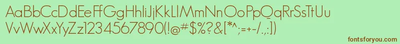 GeosansLight Font – Brown Fonts on Green Background