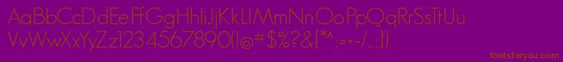 GeosansLight Font – Brown Fonts on Purple Background
