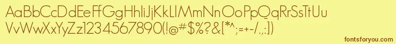 GeosansLight Font – Brown Fonts on Yellow Background