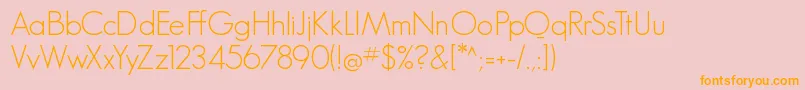 GeosansLight Font – Orange Fonts on Pink Background