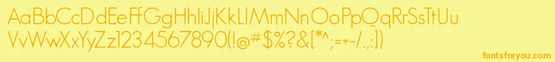 GeosansLight Font – Orange Fonts on Yellow Background