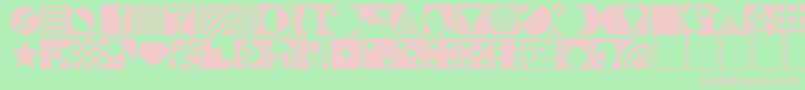 geotype Font – Pink Fonts on Green Background