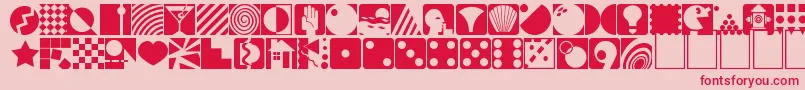 geotype Font – Red Fonts on Pink Background