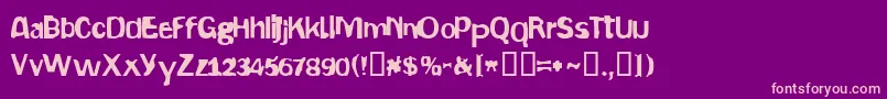 GEPETTO  Font – Pink Fonts on Purple Background