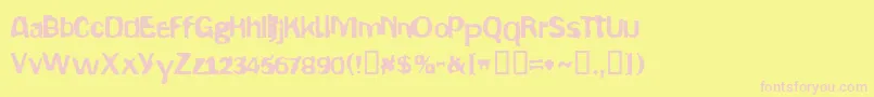 GEPETTO  Font – Pink Fonts on Yellow Background