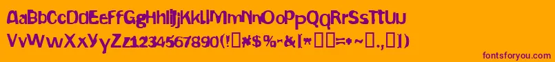 GEPETTO  Font – Purple Fonts on Orange Background