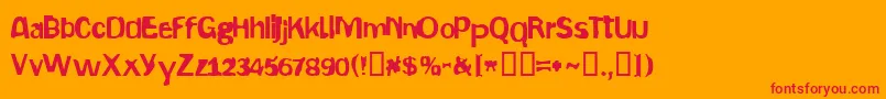 GEPETTO  Font – Red Fonts on Orange Background