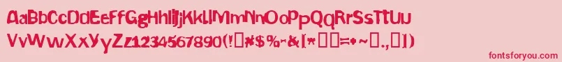 GEPETTO  Font – Red Fonts on Pink Background