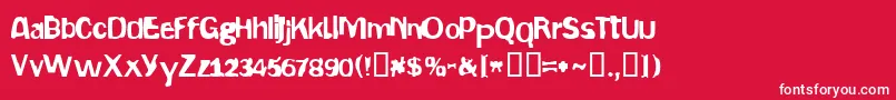 GEPETTO  Font – White Fonts on Red Background