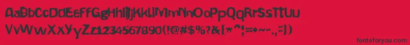 Gepetto Font – Black Fonts on Red Background