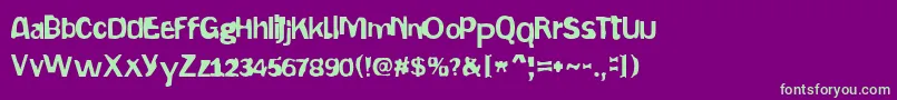 Gepetto Font – Green Fonts on Purple Background