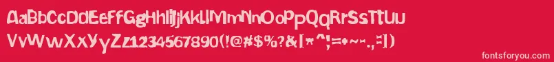 Gepetto Font – Pink Fonts on Red Background