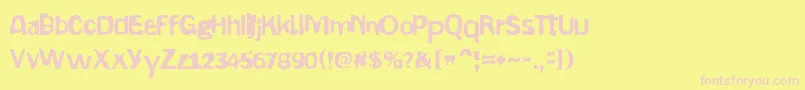 Gepetto Font – Pink Fonts on Yellow Background