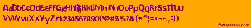 Gepetto Font – Purple Fonts on Orange Background