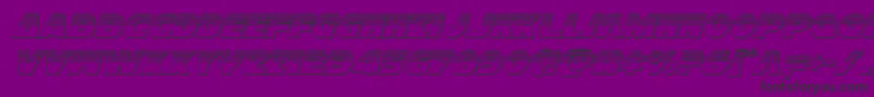 Hansolov3platital Font – Black Fonts on Purple Background