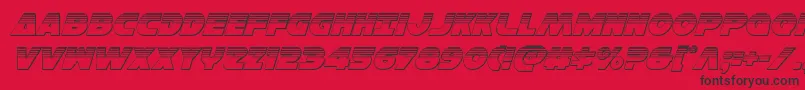 Hansolov3platital Font – Black Fonts on Red Background